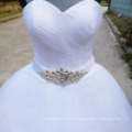 Nouveau Arrivée Sash Robe de mariée en cristal Robe de soirée sans bretelles robe de bal Robe de bal